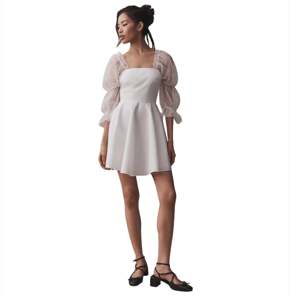 Amanda Uprichard Lalita Organza Puff-Sleeve Mini Dress - Picture 7 of 10